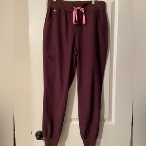 Figs Zamora Jogger pant, size large, color: Dark fig. EUC.